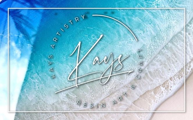 レジンアート 『波の時計』 壁掛け時計 インテリア 雑貨 時計 壁掛け おしゃれ 沖縄市 / Kays Artistry[BCAG022]