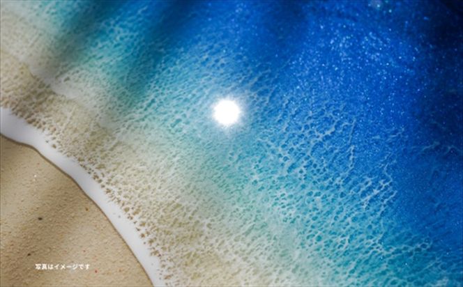 169-60-002　【日立市】波レジンアートパネル（A4サイズ）Blue wave【 茨城県 日立市 】