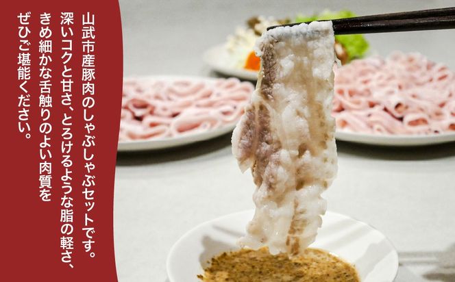 肉屋のプロが厳選! 山武市産豚肉 しゃぶしゃぶセット 1.2kg （ロース600g・バラ600g） SMCE001