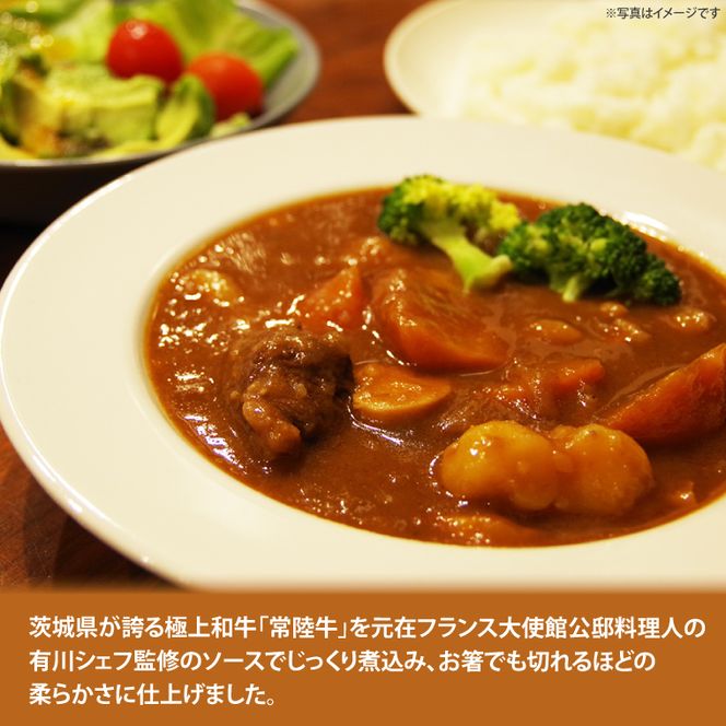 常陸牛ビーフシチュー(180g×2)＆常陸牛100％煮込みハンバーグ(200g×2)セット【牛肉100％ 和牛 シェフ監修 デミグラスソース 煮込み 湯煎 小分け 冷凍保存 ギフト お取り寄せ 北茨城市 茨城県】（AA219）