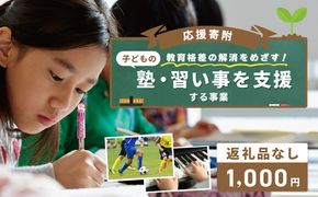 ON0041 【返礼品なし】教育格差の解消をめざす！子どもの塾・習い事を支援する応援寄附（大阪府泉佐野市）　