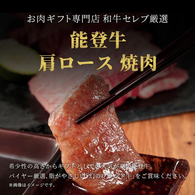 肉【和牛セレブ】能登牛 牛肩ロース 焼肉 500g 肩ロース 黒毛和牛 霜降り ギフト 石川県 能美市 172111_DB028