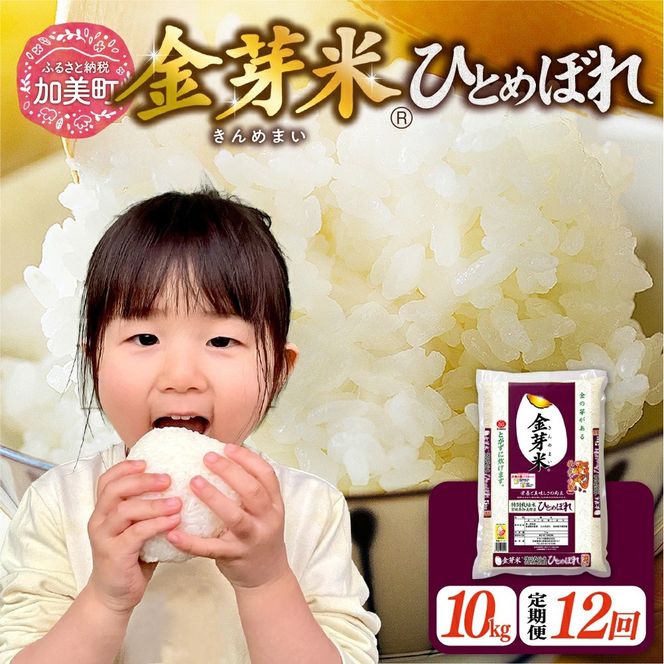 【新米予約】金芽米 定期便 無洗米 10kg (5kg×2袋)× 12ヶ月 計 120kg 令和8年 米 特別栽培米 ひとめぼれ 宮城県 加美産 BG無洗米 [ 宮城県 加美町 ] km-km-knm10-t12-r8 | km-km-knm10-t12-r8
