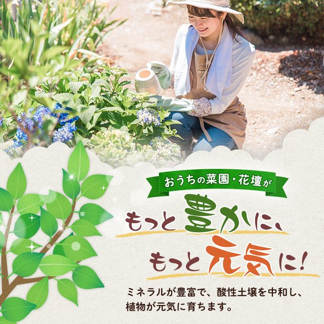 土壌改良材 かきのすけ 1.7kg×3袋 (合計5.1kg) 【村上石材工業】[ カキ殻石灰 有機石灰 牡蠣の殻 酸性土壌を中和 ミネラル豊富 肥料 園芸 家庭菜園 野菜 花 木 ] 