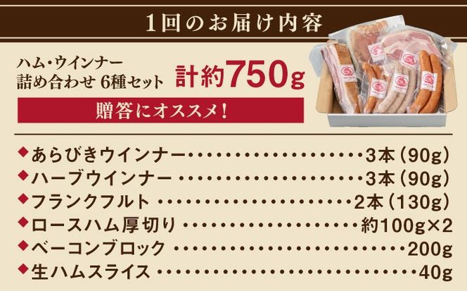 【全12回定期便】＼DLG金賞・銀賞受賞！／糸島の陽光 ハム 6種 セット 6 糸島市 / 志摩スモークハウス ハム ソーセージ 食べ比べ[AOA052]
