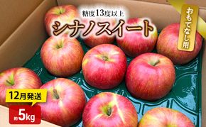 りんご【12月・1月発送】糖度13度以上 シナノスイート おもてなし品  約5kg【青森りんご】