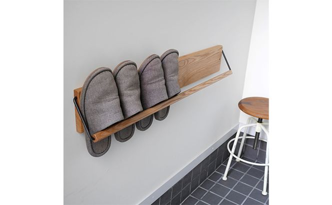 Sneaker wall スニーカーウォール  SW-900TM タモ（おおよそ4足収納 タモ無垢材 壁掛け 木製 シューズラック スリッパラック）【配達不可：沖縄・離島】 雑貨 日用品 家具 