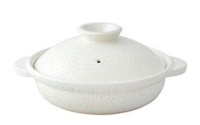 長谷園の「伊賀土鍋 白釉」中（2～4人用）DC-05 ngtn0048