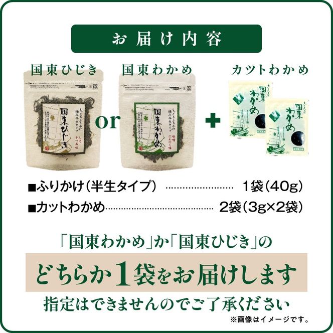 お試しセット（ わかめorひじき ＆ 乾燥カットわかめ 2袋）_2515R-1