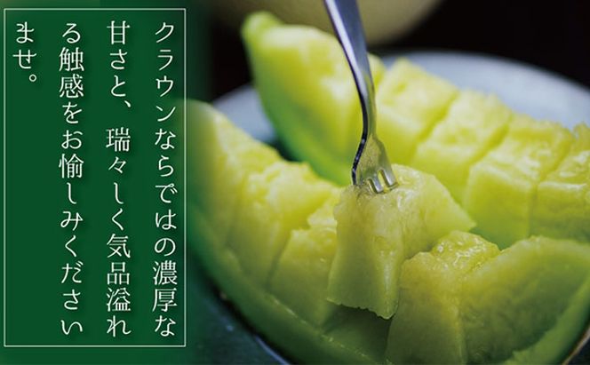 クラウンメロン”名人メロン”　2玉入　ギフト箱入り 果物類 メロン青肉 スイーツ 