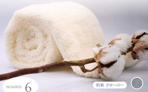 超無撚糸 タオル 【 わたのはな No.6 】 1枚 （ 約束 クローバー ） 薄手 贅沢 感触 軽量 ギフトボックス ギフト 贈り物