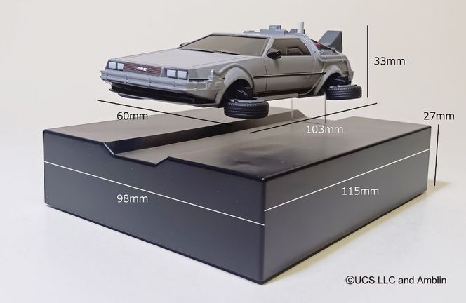 磁力浮上！バック トゥ ザ フューチャー2 タイムマシン フローティングモデル フルカラーver 映画 ワンシーン 浮上 インテリア ホビー 再現 彩色済 組み立て 贈り物 ギフト 趣味 リニューアル デロリアン H060-025