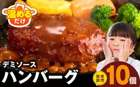 G3773 【温めるだけ】ハンバーグ 10個×140g 特製デミグラスソース【鉄板焼き 簡単調理 個包装 小分け 冷凍 はんばーぐ 一人暮らし お弁当 時短 惣菜 圧倒的企業努力】