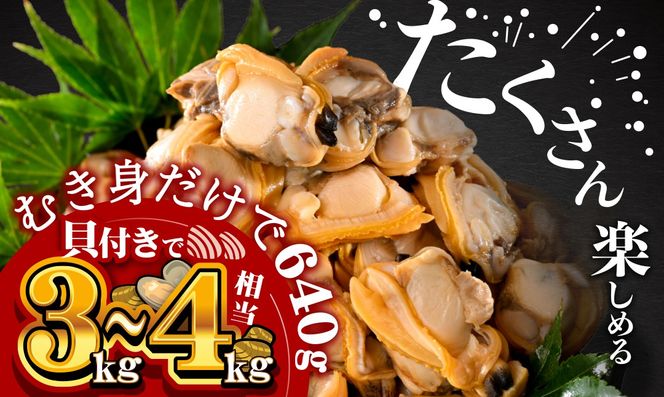 北海道野付産 あさり ボイルむき身 640g(160g×4)【NK0000RO0】