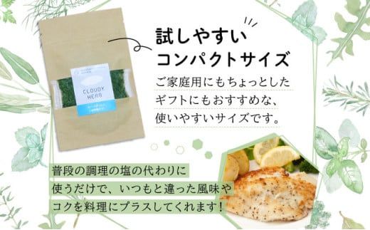限定生産！手摘み生ハーブソルト お試しパック 魚料理向き（30g×1袋）