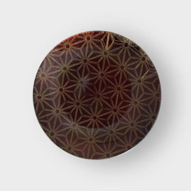 丸小皿 麻の葉 赤溜梨地 ［NF159］ 303446_CU90076VC01