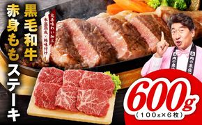 mrz0434 【氷温熟成×極味付け】黒毛和牛赤身もも  ステーキ 6枚 総量600g【100g×6枚 味付け 焼くだけ 簡単調理 牛肉】