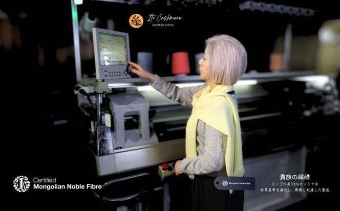 G3328 『Noble Fibre』100％カシミヤ・マフラー レモンイエロー【高級 カシミア おしゃれ ファッション 防寒 かしみあ】