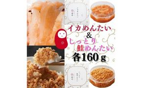 【博多辛子明太子の島本】人気辛子明太子和え物2点（イカめんたい・しっとり鮭めんたい）《築上町》【株式会社島本食品】[ABCR052]