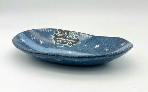 猫街の植物工場長のカレー皿 midnight【716】_HA1724