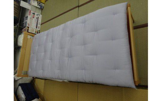 明治6年創業　ワタセ工場直売　コットンの王様エジプト綿入り敷ふとん（ブルー）【CW58W1】