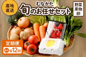【毎月お届け】むなかた旬のお任せセット（野菜・フルーツ・卵） 9～11品【JAほたるの里】_HB0194
