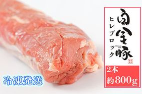 白金豚ヒレ丸2本(冷凍)　かたまり肉ブロック【1919】