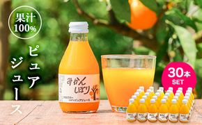 604.伊藤農園 100％ピュアジュース みかんしぼり180ml×30本（A604-3）