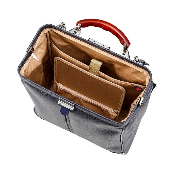 【高島屋選定品】豊岡鞄 YOUTA LIZARD 3way 縦ダレスL (YK3) ネイビー / 木和田正昭商店 ダレスバッグ メンズ レディース 縦型 バッグ ショルダー リュック A4ファイル対応