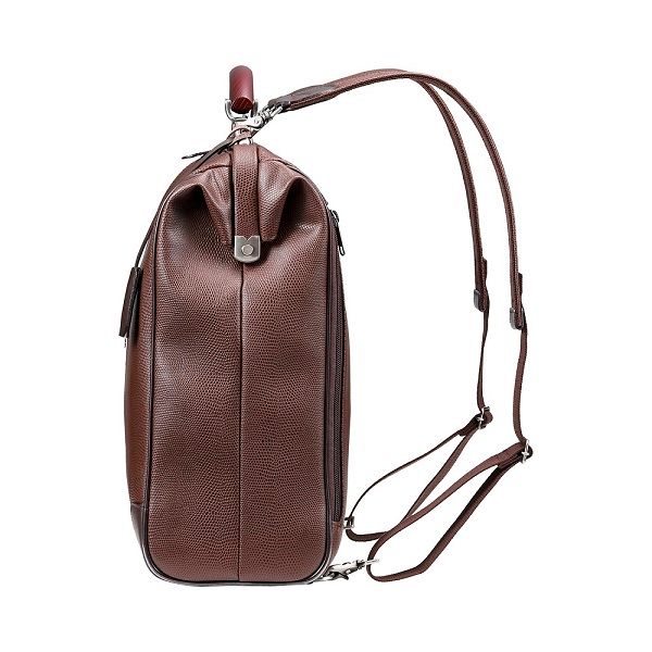 【高島屋選定品】豊岡鞄 YOUTA LIZARD 3way 縦ダレスL (YK3) チョコ / 木和田正昭商店 ダレスバッグ メンズ レディース 縦型 バッグ ショルダー リュック A4ファイル対応