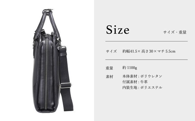 豊岡鞄 craftsmanship HLSS Briefcase Leather Handle ネイビー 202201 / 木和田正昭商店 ブリーフケース ビジネスバッグ メンズ A4ファイル対応 ノートPC収納 通勤 軽量 カバン バッグ 自立 手持ち ショルダーベルト付属 2way