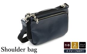 豊岡産鞄 牛革ショルダー（No.9007-60）ネイビー / かばん カバン 鞄 バッグ