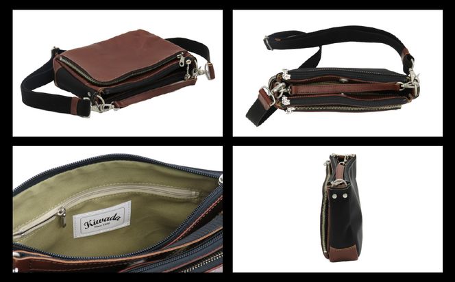 豊岡産鞄 牛革ショルダー（No.9007-60）ネイビー / かばん カバン 鞄 バッグ