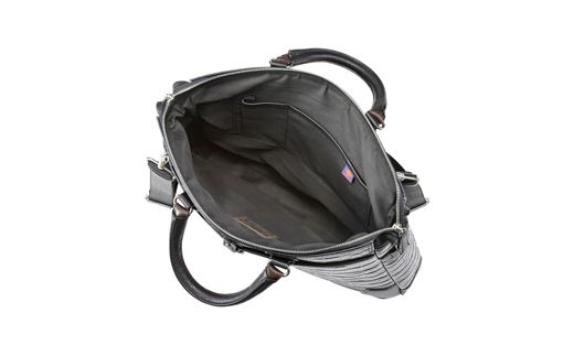 【高島屋選定品】豊岡鞄 craftsmanshipクロコ型ブリーフ (197712) ミッドナイト  / 木和田正昭商店 クロコダイル調 本革 ブリーフケース ビジネスバッグ メンズ ビジネスカジュアル カバン バッグ A4ファイル収納 手持ち ショルダーベルト付属 2way