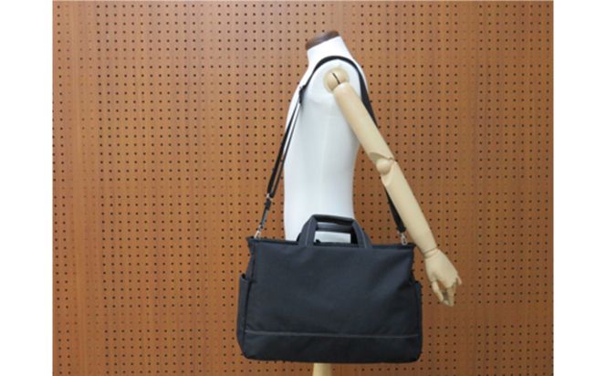 エコステップボストンバッグ (No.1599-01) ブラック / 木和田 ボストンバッグ 軽量 撥水 ポリエステル ポケット ショルダーベルト付き 高級 かばん カバン バッグ 鞄 手作り メンズ レディース 日本製