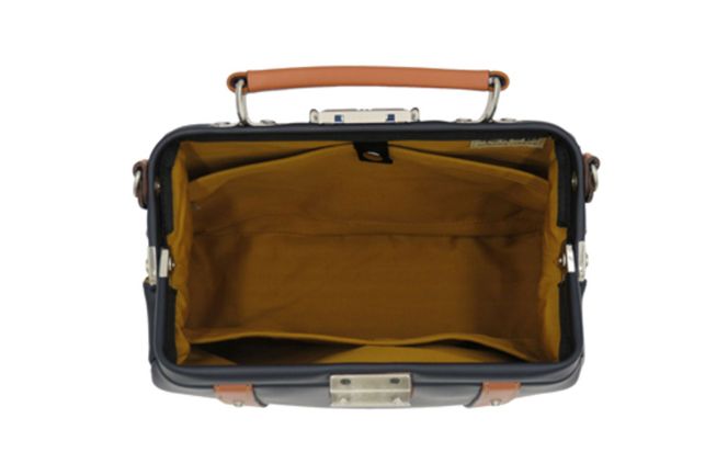 パトリックダレスバッグ (No.K3894-60) ネイビー / 木和田 ダレスバッグ 収納力 本革 ショルダーベルト付き 底鋲 重厚感 高級 かばん カバン バッグ 鞄 手作り メンズ レディース 日本製