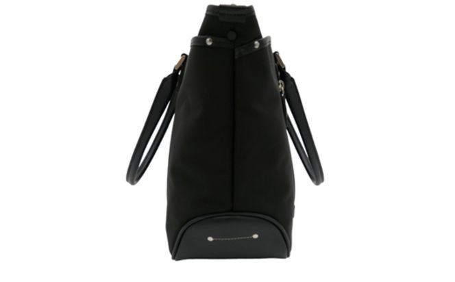 エビータビジネストート (No.5025-01) ブラック / 木和田 トートバッグ ビジネス 軽量 撥水 ナイロン ショルダーベルト付き パソコン お弁当箱 肩掛け 手提げ 高級 かばん カバン バッグ 鞄 手作り メンズ レディース 日本製製