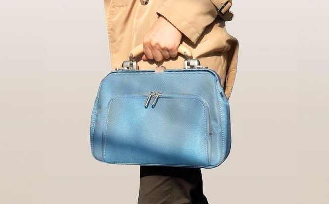 豊岡鞄 for the blue ミニダレスバッグ 3701 ドルフィンブルー / 足立 ダレスバッグ コンパクト 3WAY 手提げ リュック ショルダーバッグ タブレット 収納 レディース メンズ バッグ カバン 鞄