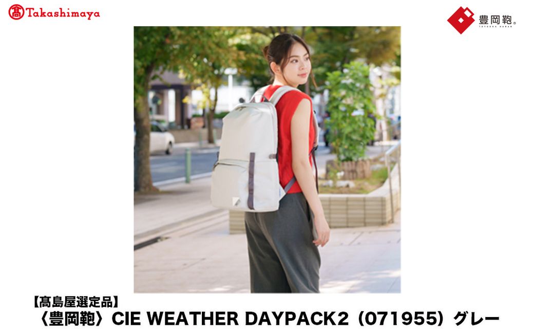 [高島屋選定品]豊岡鞄 CIE WEATHER DAYPACK2 (071955) グレー / 木和田正昭商店 リュック 軽量 撥水 ビジネス ストリート バックパック リュックサック メンズ レディ