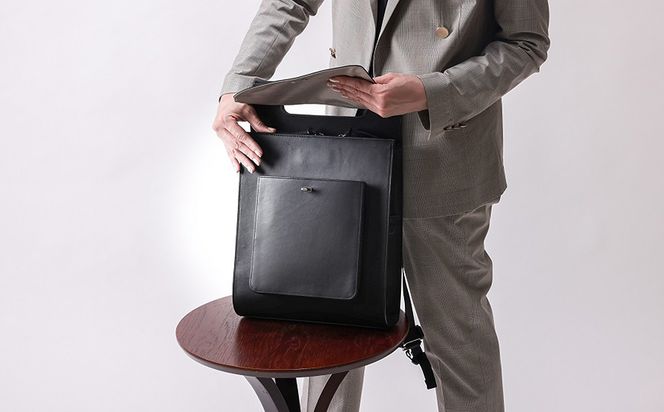 豊岡鞄 TOTTE 3WAYリュック ブラック MBC022 / 3way バッグ レディース トート ショルダー リュック 牛革 落ち着いた色合い A4サイズ収納 肩掛け 斜め掛け トートバッグ ショルダーバッグ 高級 カジュアル ビジネス