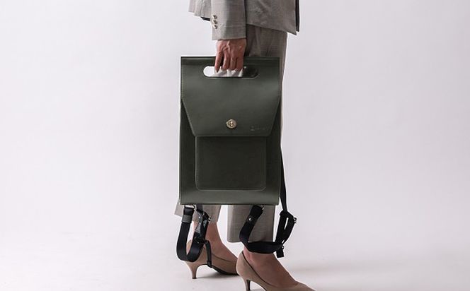 豊岡鞄 TOTTE 3WAYリュック ネイビーグリーン MBC022 / 3way バッグ レディース トート ショルダー リュック 牛革 落ち着いた色合い A4サイズ収納 肩掛け 斜め掛け トートバッグ ショルダーバッグ 高級 カジュアル ビジネス