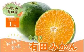 【先行予約】有田育ちのご家庭用青切り有田みかん　約1kg+200g(傷み補償分) ※着日指定不可 ※北海道・沖縄・離島は配送不可 【2026年9月中旬～10月上旬頃に順次発送予定】【ard207A】