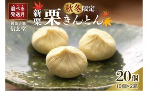 人気商品!! 中津川銘菓：栗きんとん20個（10個入×2箱）[秋季限定]【9月お届け】 F4N-2876
