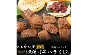 お肉讃歌牛ハラミ秘伝の赤だれ1.2kg （300g×4パック）＜肉の匠 中むら屋厳選＞ 【1239】