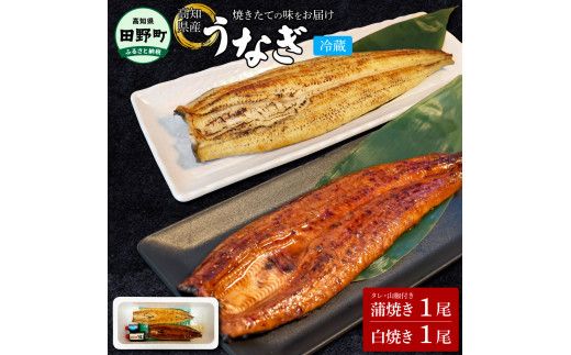 【四国一小さなまち】★ ヤマシン特選★うなぎの蒲焼き１尾＋白焼き１尾入り（特製タレ付き） うなぎ 鰻 ウナギ 国産 高知県産 2尾 蒲焼 かばやき 白焼き 特製タレ 冷蔵 配送 真空パック