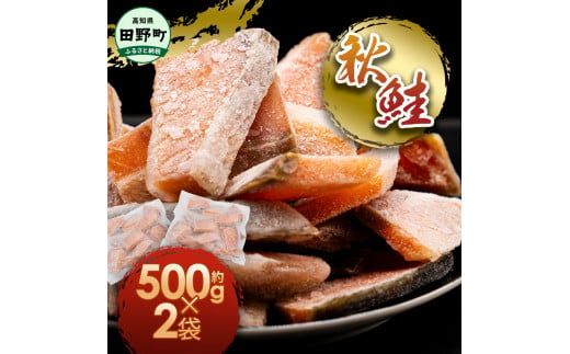 秋鮭のぶつ切り 約1kg 500g×2袋 冷凍 小分け 切り身 切り落とし 秋鮭切り身 さけ サケ 国産 国内産 鮭 切り身 天然 鮭茶漬け お弁当 おかず 便利 和食 家族 おいしい