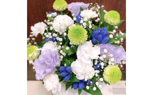 【定期便12ヶ月】日時指定可能 お供え用フラワーアレンジメント 【804】
