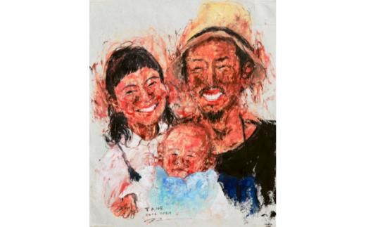 似顔絵 3名様  Mサイズ(380×455mm) 【stt006】