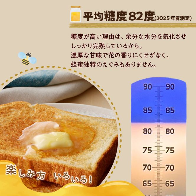 【愛知県小牧市】桃畑で作った完熟非加熱はちみつ200g×2本 パウチ入り ポスト便［055A28］