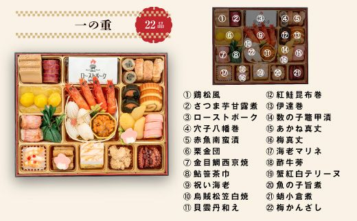 千賀屋謹製 2026年 迎春おせち料理「千富士」和風三段重 6～7人前 全71品　冷蔵